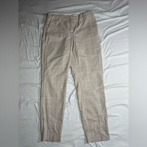 H&M Light Tan Plaid woman dress pants